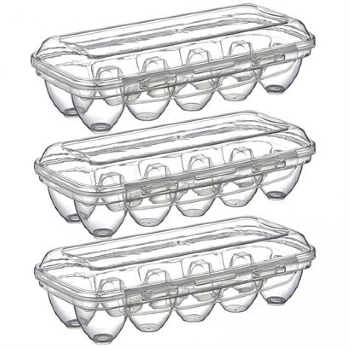 TUFEYO 10 Bölmeli Kilitli Kapaklı Yumurtalık Saklama Kutusu YU110