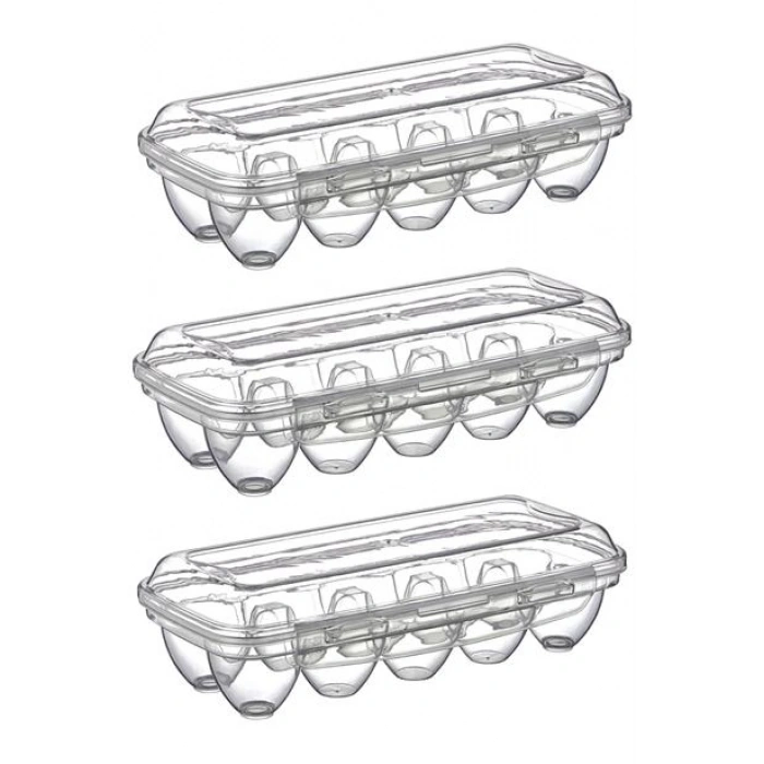 TUFEYO 10 Bölmeli Kilitli Kapaklı Yumurtalık Saklama Kutusu YU110