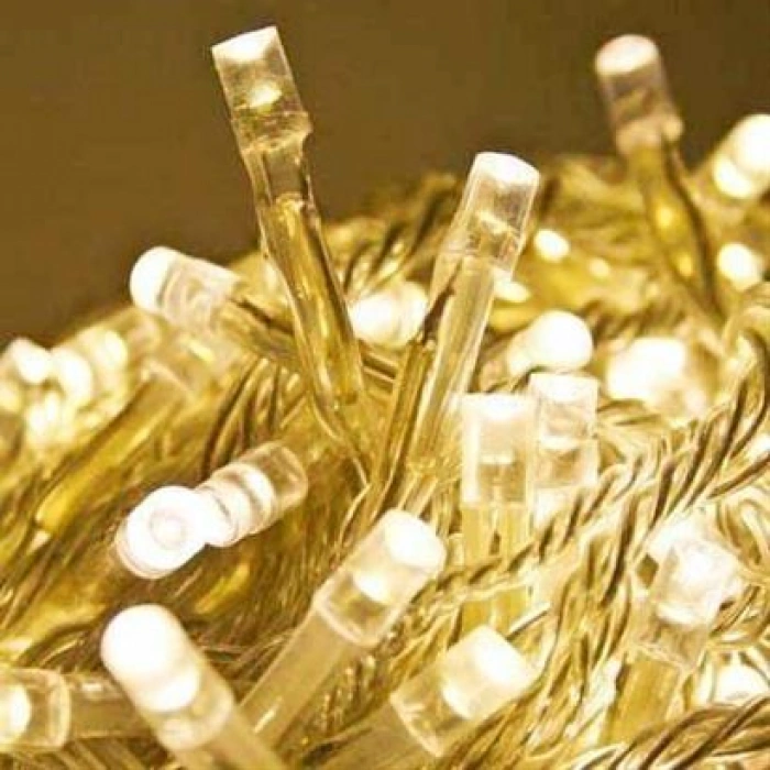 TUFEYO 10 Metre 100 Ledli 8 Fonksiyonlu Dekoratif Lambader Sarı Lamba