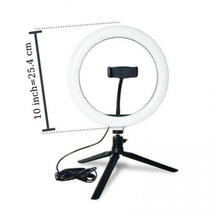 TUFEYO 10inç 26cm Youtube Instagram Tiktok Selfie  Stüdyo Video Fotoğraf Ring Light  Tripod Led Hal