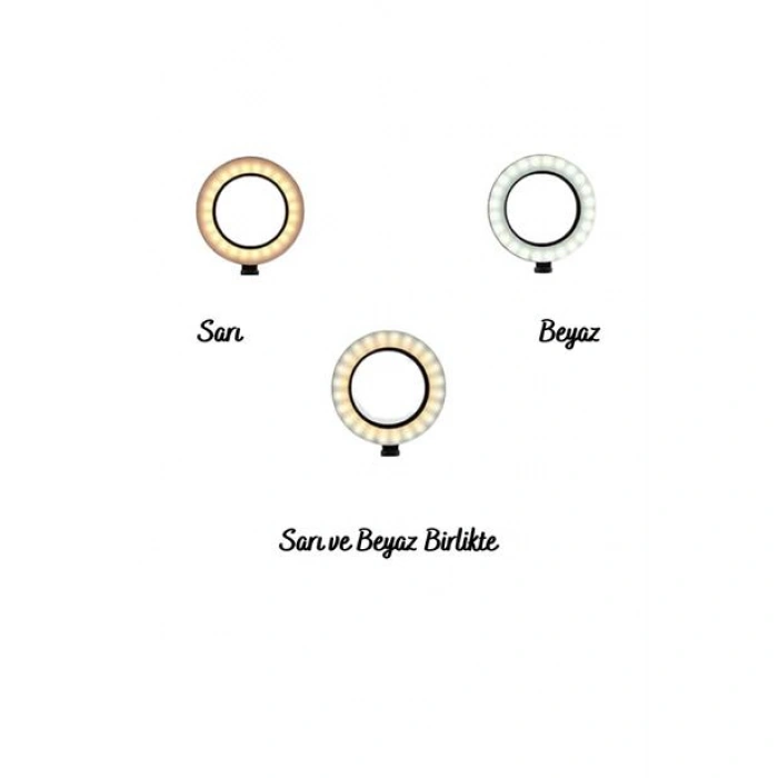 TUFEYO 10inç 26cm Youtube Instagram Tiktok Selfie  Stüdyo Video Fotoğraf Ring Light  Tripod Led Hal