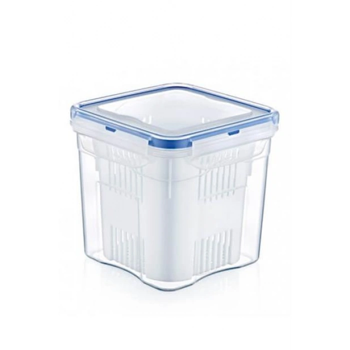 TUFEYO 1,3 Litre Kapasiteli Sızdırmaz Hava Geçirmez Klips Kapaklı Süzgeçli Zeytin Saklama Kabı