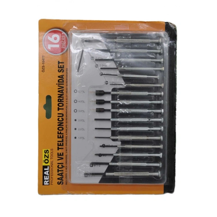 TUFEYO 16 Parça Hassas Tornavida Seti Saatçi ve Telefoncu Tornavidası