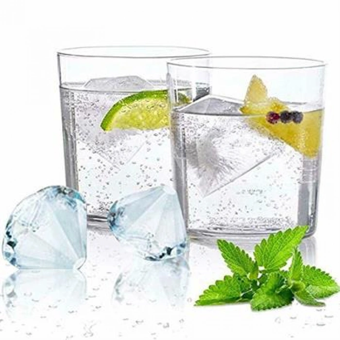 TUFEYO 18 Bölmeli Elmas Şeklinde Dekoratif Şekilli Pratik Buz Kalıbı