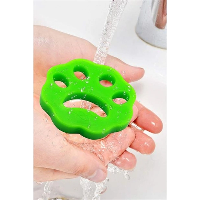 TUFEYO 2 Adet Evcil Hayvanlar ve Çamaşır Makinesi İçin Pati Şekilli Renkli Tüy Temizleme Aparatı