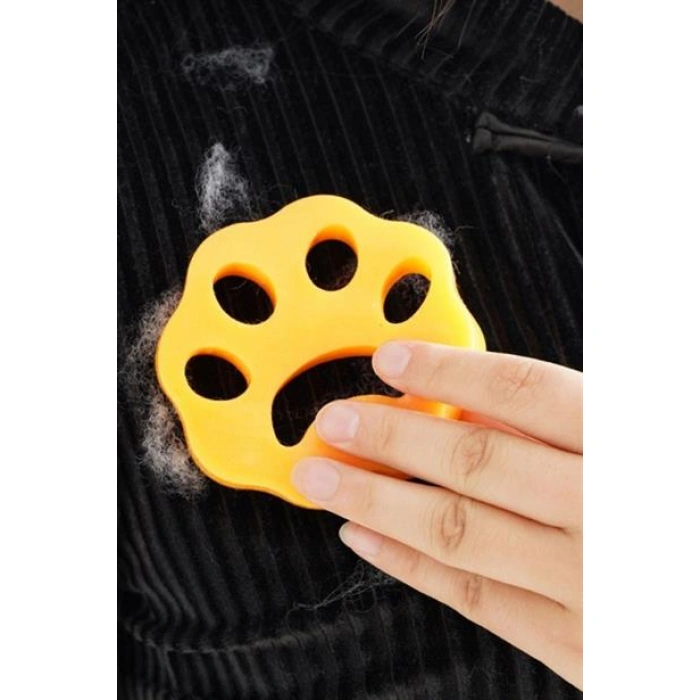 TUFEYO 2 Adet Evcil Hayvanlar ve Çamaşır Makinesi İçin Pati Şekilli Renkli Tüy Temizleme Aparatı