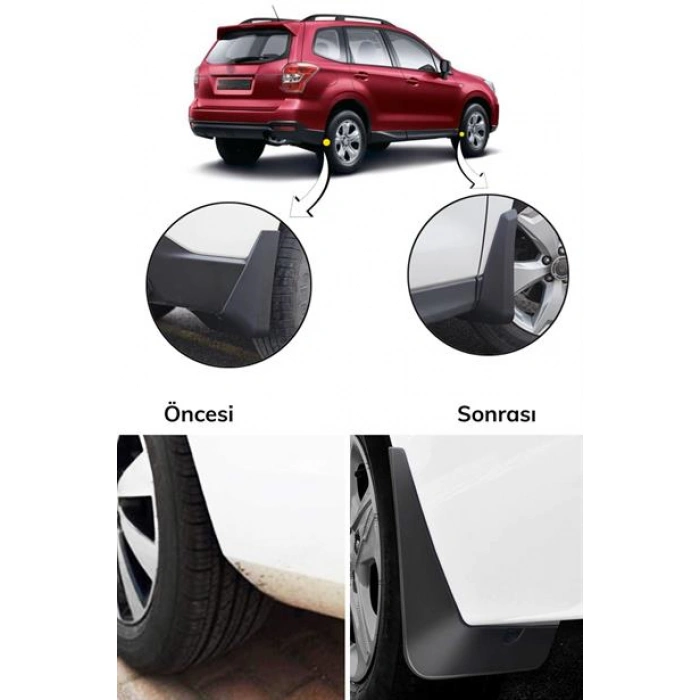 TUFEYO 2 Adet Ön veya Arkaya Uygun Çamur Önleyici Paçalık 32 x19 cm