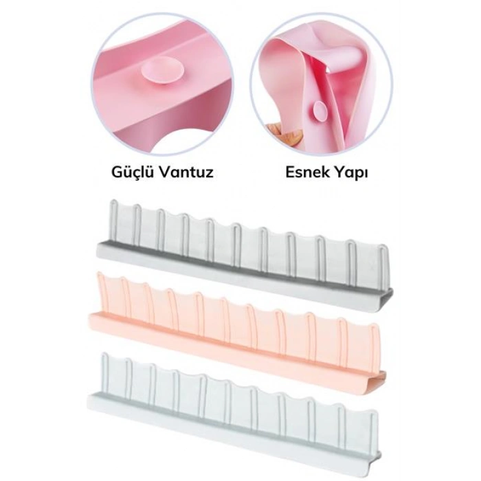 TUFEYO Vantuzlu Kauçuk Sıvı Su Sızdırmaz  Mutfak Banyo Duş Bariyeri Lavabo Kenar Tutucu Set
