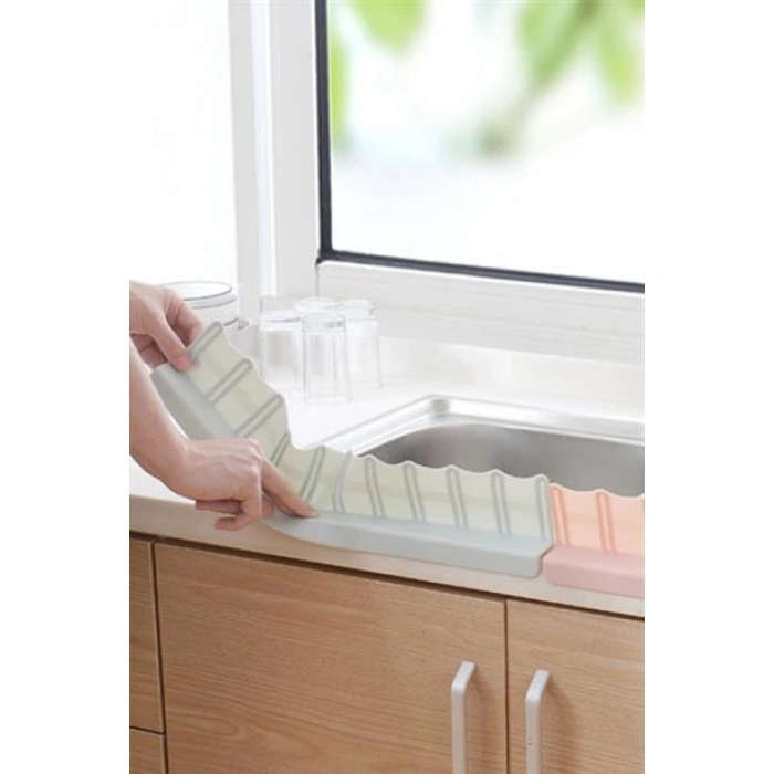 TUFEYO Vantuzlu Kauçuk Sıvı Su Sızdırmaz  Mutfak Banyo Duş Bariyeri Lavabo Kenar Tutucu Set