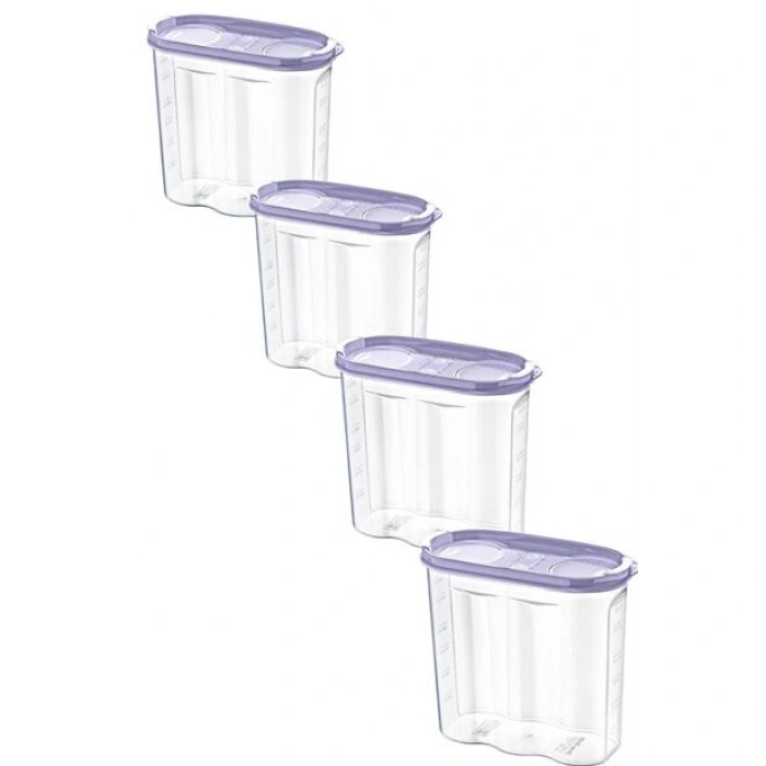 TUFEYO 2 Kapaklı Ölçekli Erzak Kuru Gıda Saklama Kutusu Kabı - 1,7 Litre - SA935