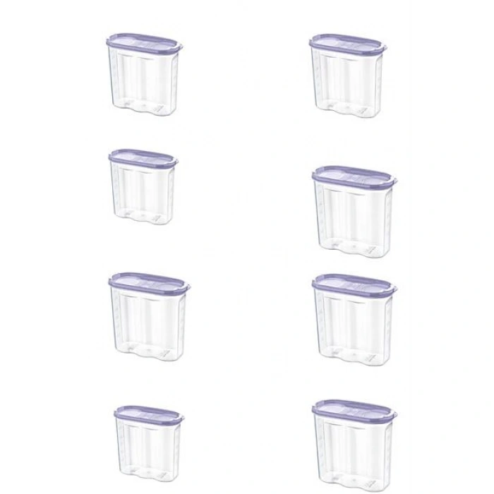 TUFEYO 2 Kapaklı Ölçekli Erzak Kuru Gıda Saklama Kutusu Kabı - 1,7 Litre - SA935