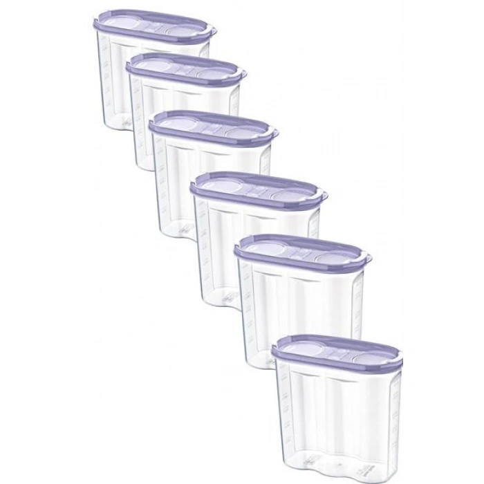 TUFEYO 2 Kapaklı Ölçekli Erzak Kuru Gıda Saklama Kutusu Kabı - 1,7 Litre - SA935