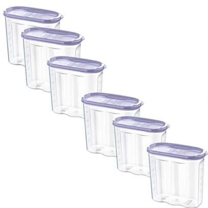 TUFEYO 2 Kapaklı Ölçekli Erzak Kuru Gıda Saklama Kutusu Kabı - 1,7 Litre - SA935