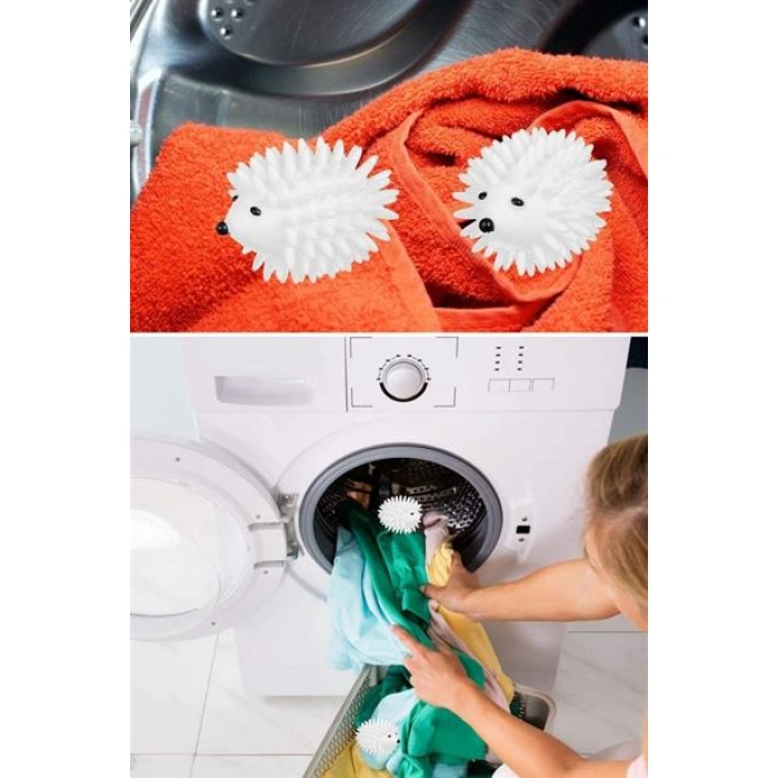 TUFEYO 2Li Kirpi Model Tüy Toplayıcı Kırışık Önleyici Çamaşır Kurutma Topu