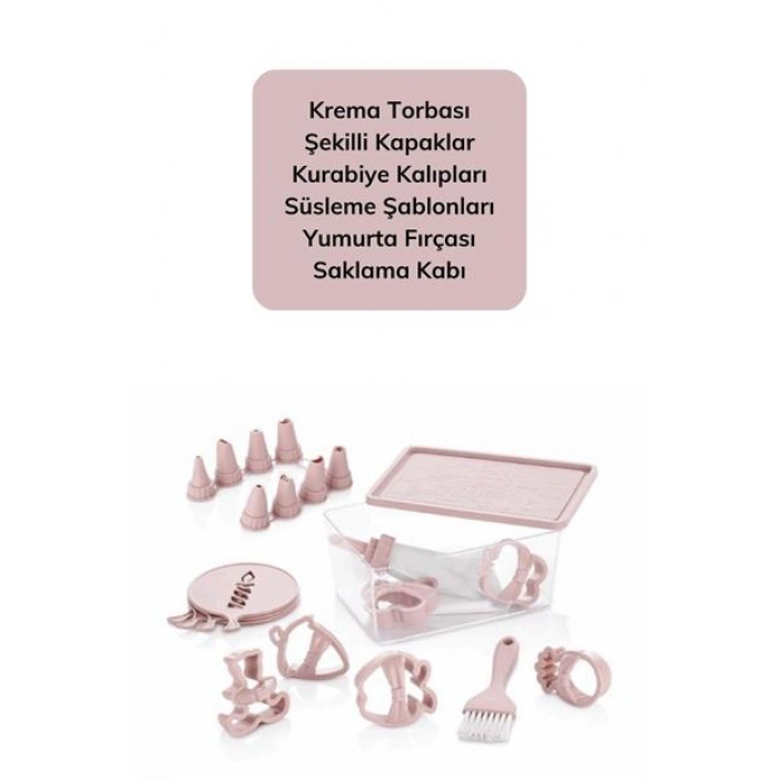 TUFEYO 22 Parça Plastik Kolay Kullanımlı Pasta Kek Şekilli Kurabiye Seti