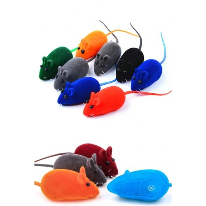 TUFEYO 2li Evcil Hayvan Eğitim Sevimli Elastik Kedi Fare Yakalama İnteraktif Sesli Eğitim Oyuncağı