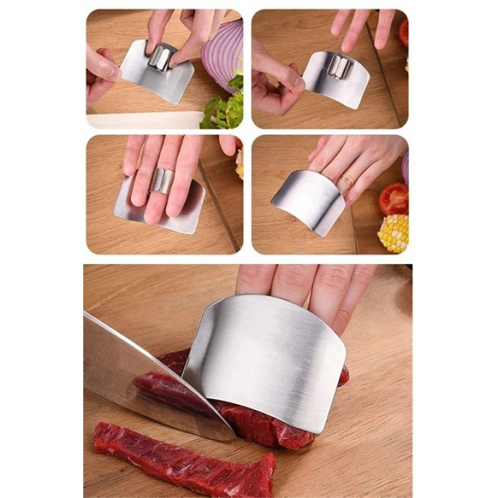 TUFEYO 2li Metal Parmak Koruyucu Hızlı ve Güvenli Kesme Paslanmaz Çelik Koruyucu Aparat