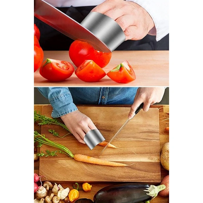 TUFEYO 2li Metal Parmak Koruyucu Hızlı ve Güvenli Kesme Paslanmaz Çelik Koruyucu Aparat