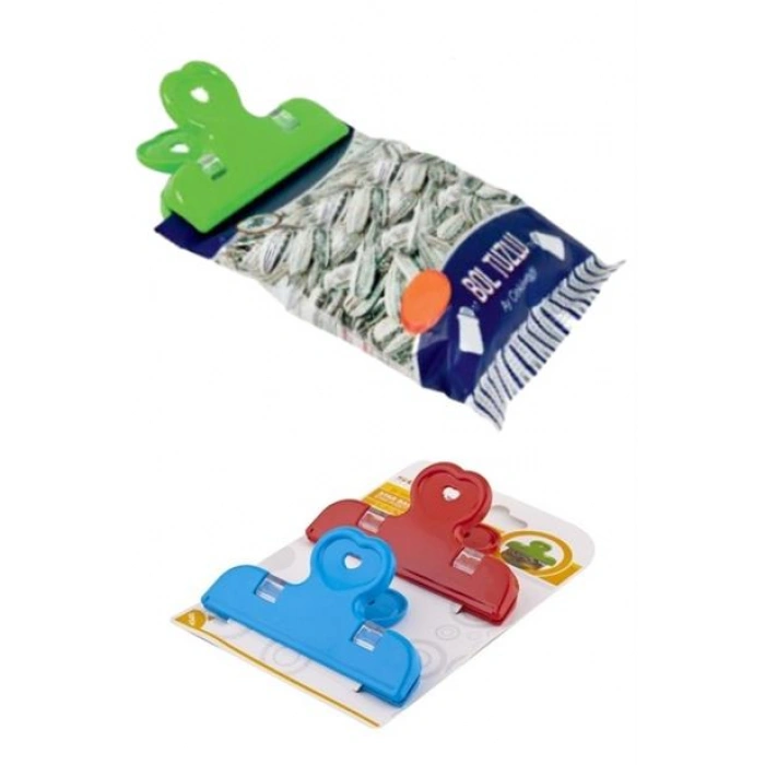 TUFEYO 2li Pratik Torba Paket Ve Poşet Kapatıcı Kilitli Klips Mandal
