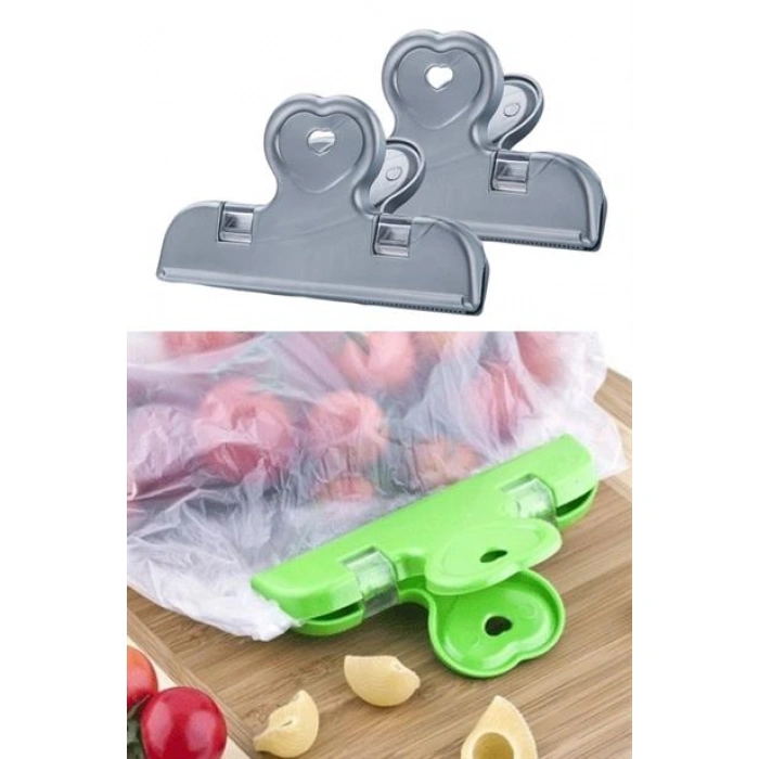 TUFEYO 2li Pratik Torba Paket Ve Poşet Kapatıcı Kilitli Klips Mandal