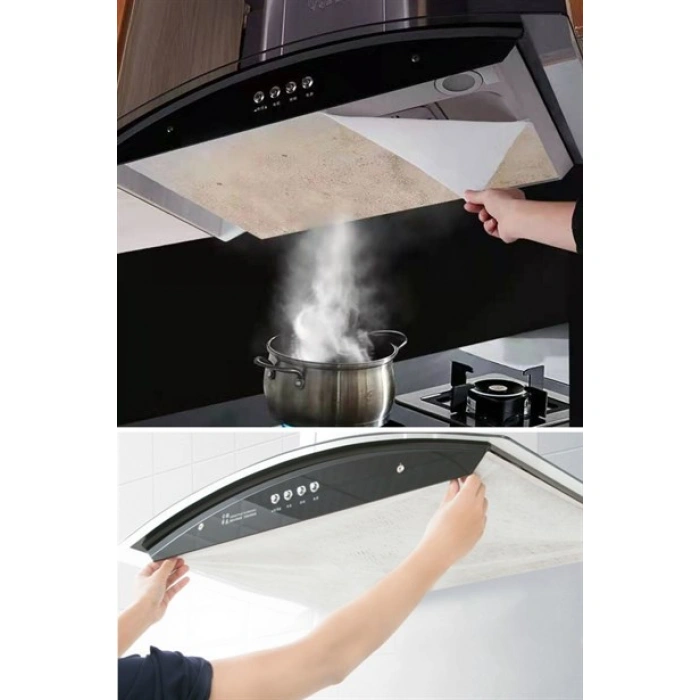 TUFEYO 2li Yağ Emici Duman Önleyici Pratik Mutfak Davlumbaz Koruyucu Dayanıklı Yedek Filtre 45x90cm