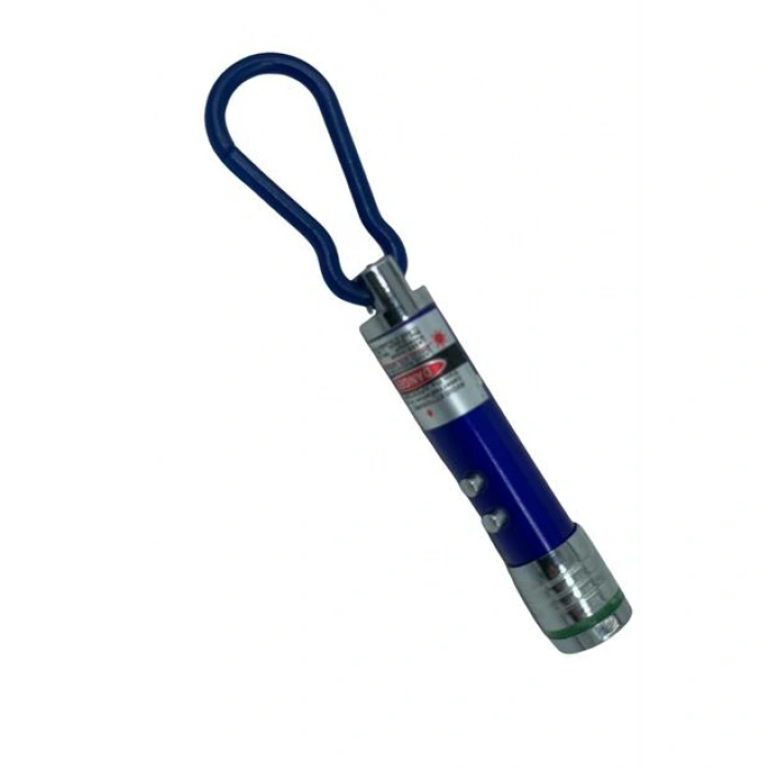 TUFEYO  3 Fonksiyonlu Kırmızı Beyaz Işıklı Led Lazer Kedi Köpek Oyuncak Anahtarlık