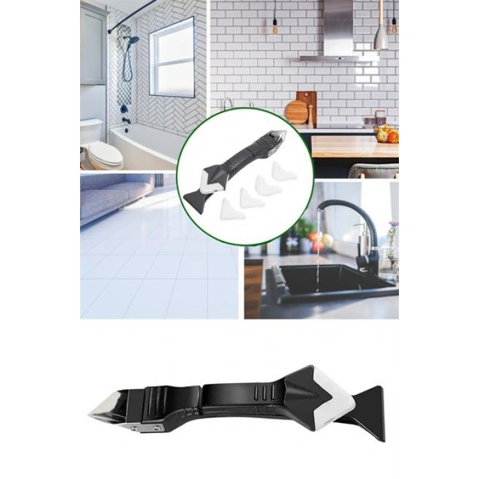 TUFEYO  3 ü 1 Arada Fayans Derz Silikon Kazıyıcı Sıyırıcı Ve Uygulayıcı Aparat