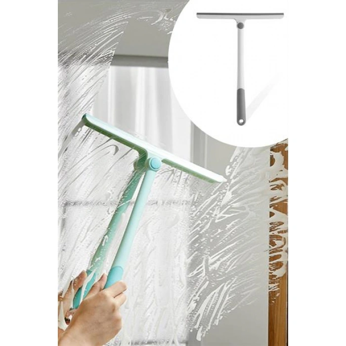 TUFEYO 360 Derece Döner Başlıklı Cam Sil Çok Amaçlı Pratik Cam Ayna Fayans Silme Aparatı