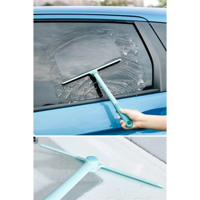 TUFEYO 360 Derece Döner Başlıklı Cam Sil Çok Amaçlı Pratik Cam Ayna Fayans Silme Aparatı