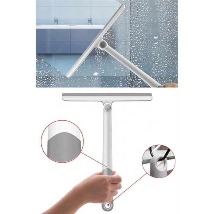 TUFEYO 360 Derece Döner Başlıklı Cam Sil Çok Amaçlı Pratik Cam Ayna Fayans Silme Aparatı