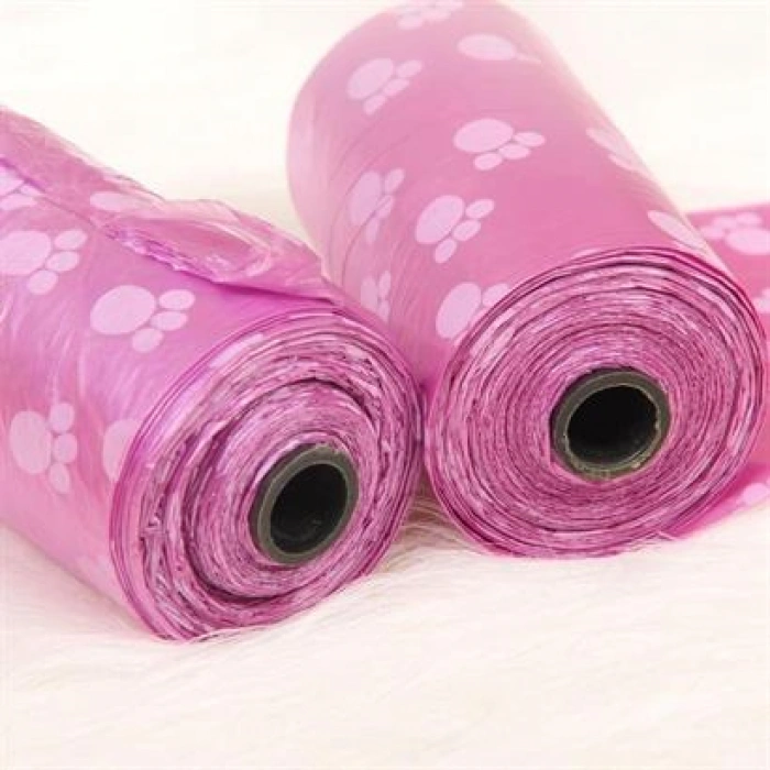 TUFEYO 4lü Evcil Hayvanlar Için Pati Desenli Kedi Köpek Kaka Poşeti Torbası