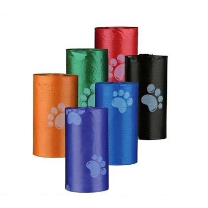 TUFEYO 4lü Evcil Hayvanlar Için Pati Desenli Kedi Köpek Kaka Poşeti Torbası