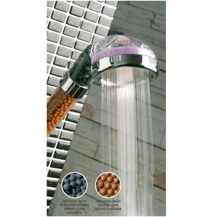 TUFEYO %50 Su Tasarruflu ve Arıtmalı Doğal Taşlı Banyo El Duş Başlığı