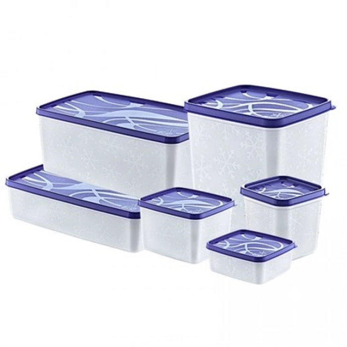 TUFEYO 6 Parça Kapaklı Makinede Yıkanabilen Yiyeceklerin Tazeliğini Koruyan Saklama Kapları