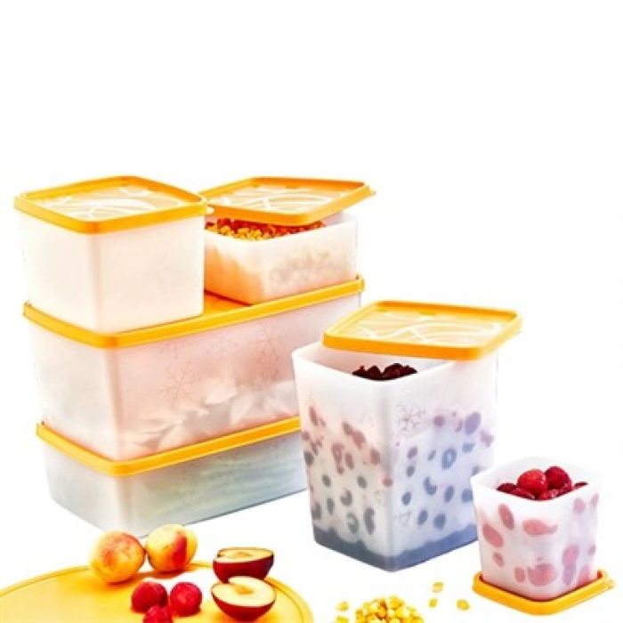 TUFEYO 6 Parça Kapaklı Makinede Yıkanabilen Yiyeceklerin Tazeliğini Koruyan Saklama Kapları