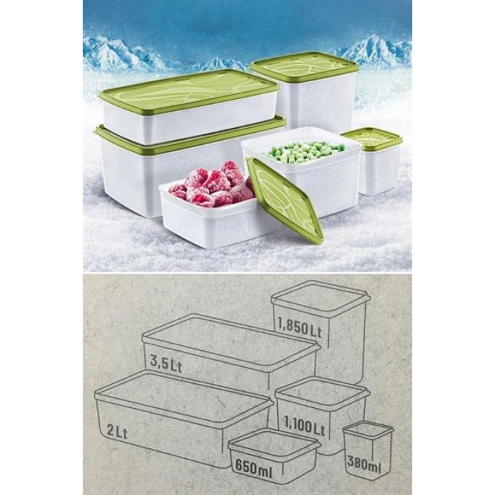 TUFEYO 6 Parça Kapaklı Makinede Yıkanabilen Yiyeceklerin Tazeliğini Koruyan Saklama Kapları