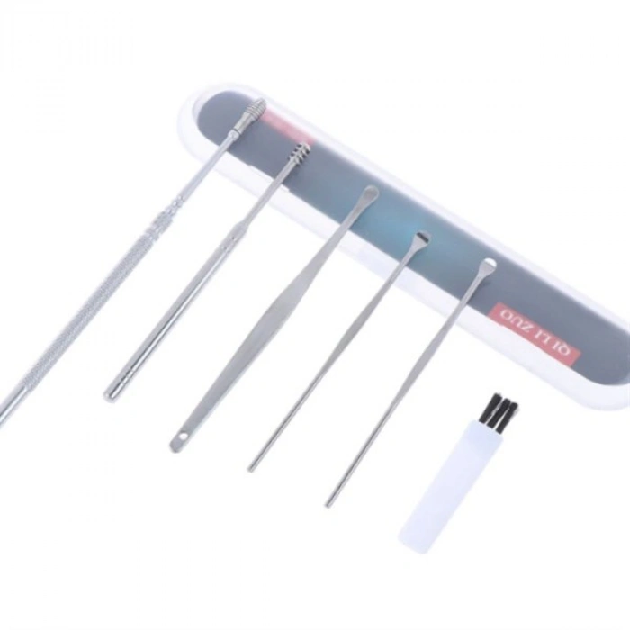 TUFEYO 6 Parça Paslanmaz Çelik Kulak Balmumu Toplayıcı Çıkarıcı Temizleyici Bakımı Çubuk Seti