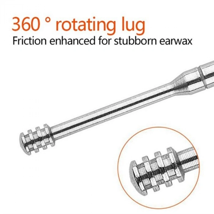 TUFEYO 6 Parça Paslanmaz Çelik Kulak Balmumu Toplayıcı Çıkarıcı Temizleyici Bakımı Çubuk Seti