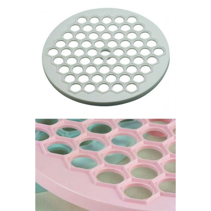 TUFEYO 61 Bölmeli Petek Şekilli Pratik Mantı Kesici  Açma Kalıbı Mantımatik