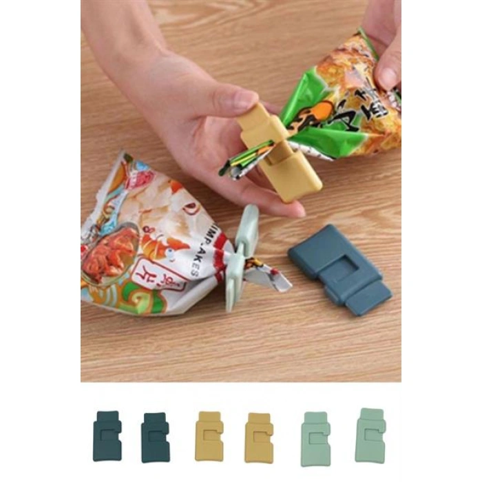 TUFEYO  6lı Hava Sızdırmaz Poşet Torba Ambalaj  Ve Paket Kıstırmalı Kapatma Klipsi