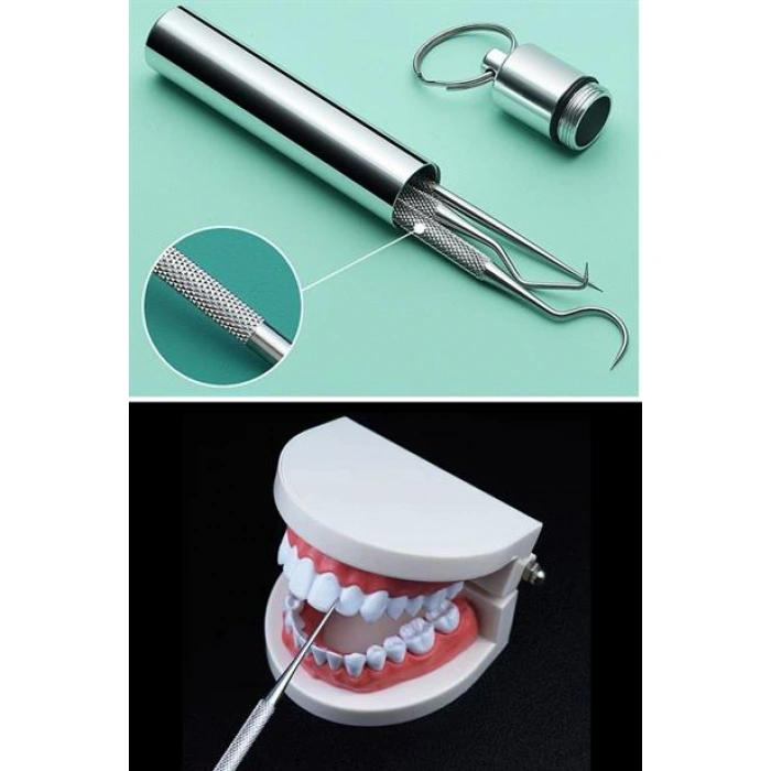 TUFEYO 7 Parça Paslanmaz Çelik Ağız Diş Tartar Sökücü Temizlik Bakım Seti