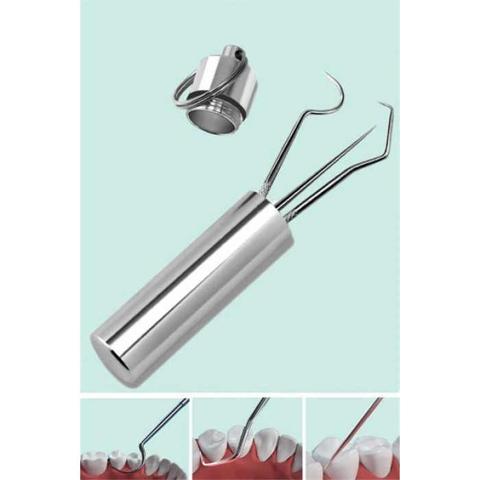 TUFEYO 7 Parça Paslanmaz Çelik Ağız Diş Tartar Sökücü Temizlik Bakım Seti