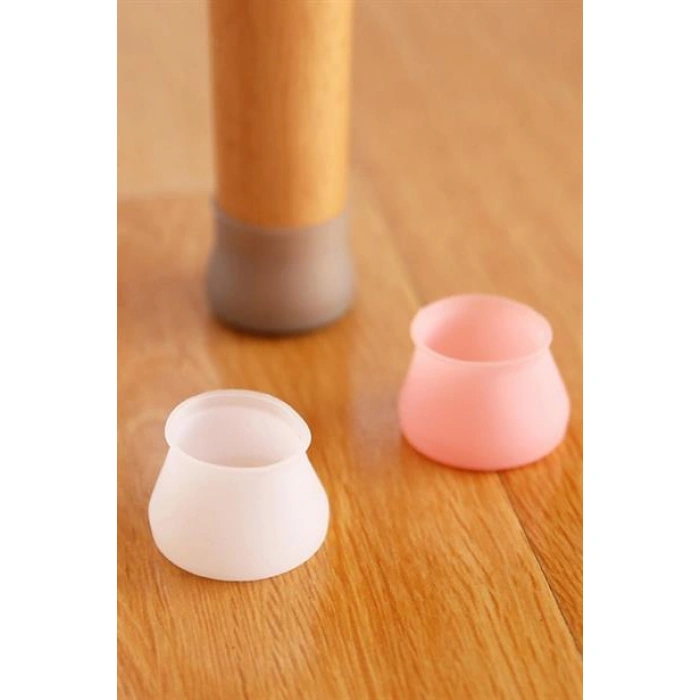  TUFEYO 8 Adet Silikon Masa ve Sandalye Ayağı İçin Kaydırmaz Çizdirmez Mobilya Çorabı Gri