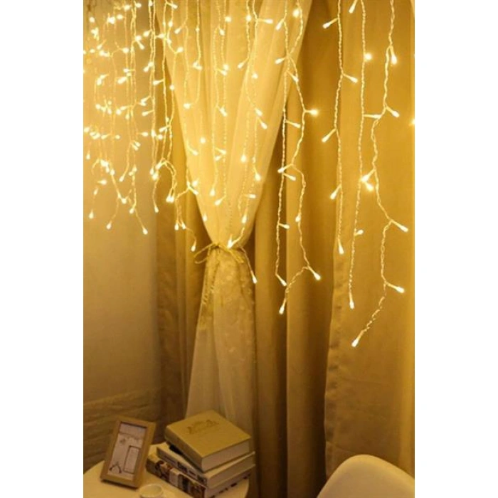 TUFEYO 8 Fonksiyonlu 16 Saçaklı Perde Led 3 x 1 (Günışığı)