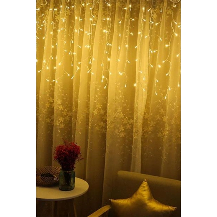 TUFEYO 8 Fonksiyonlu 16 Saçaklı Perde Led 3 x 1 (Günışığı)