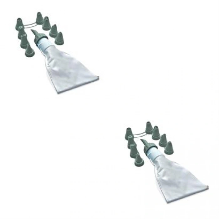 TUFEYO 9 Başlıklı Pasta Süsleme Krema Torbası Dekoratif Kek Krema Poşeti