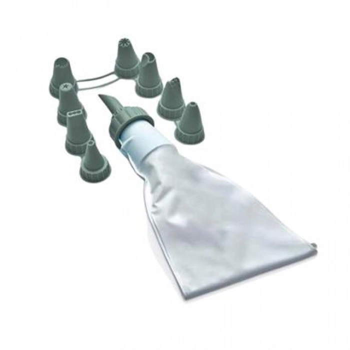 TUFEYO 9 Başlıklı Pasta Süsleme Krema Torbası Dekoratif Kek Krema Poşeti