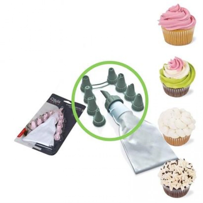 TUFEYO 9 Başlıklı Pasta Süsleme Krema Torbası Dekoratif Kek Krema Poşeti