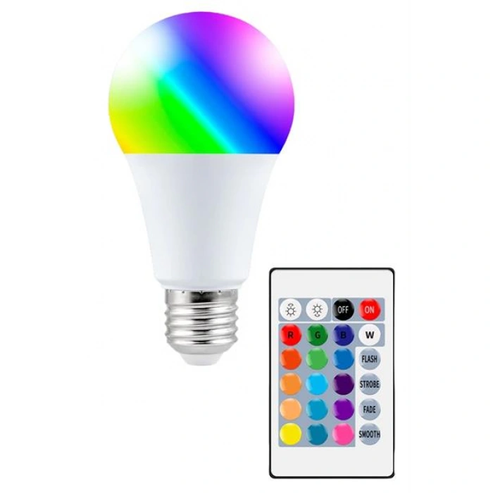 TUFEYO 9w Uzaktan Kumandalı 15 Farklı Renk Seçenekli Led Ampul
