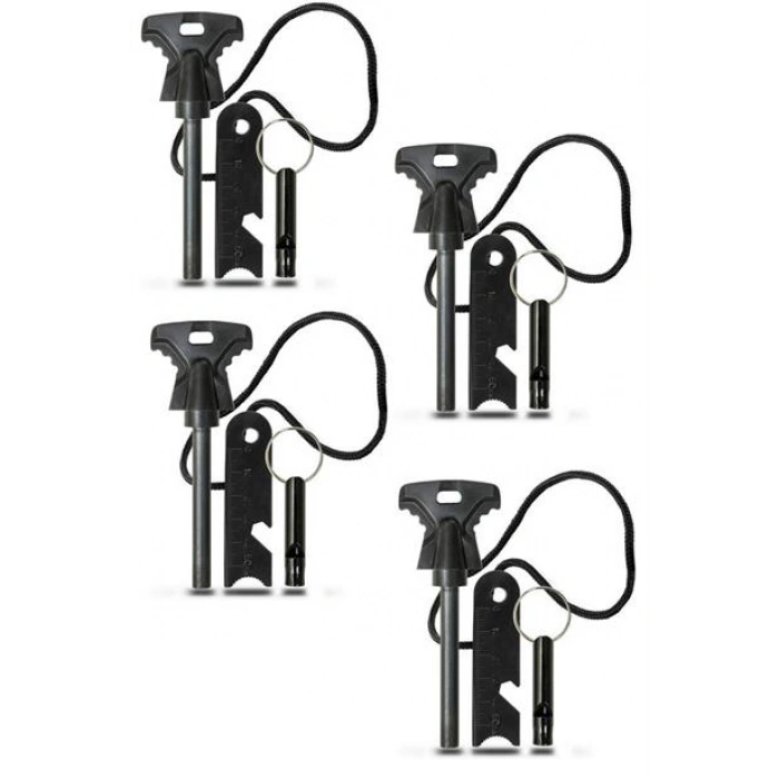 TUFEYO Acil Durum Magnezyum Çubuk Çakmaktaşı Hayatta Kalma Ateş Başlatıcı Çakmak Kiti Düdük Hediyel